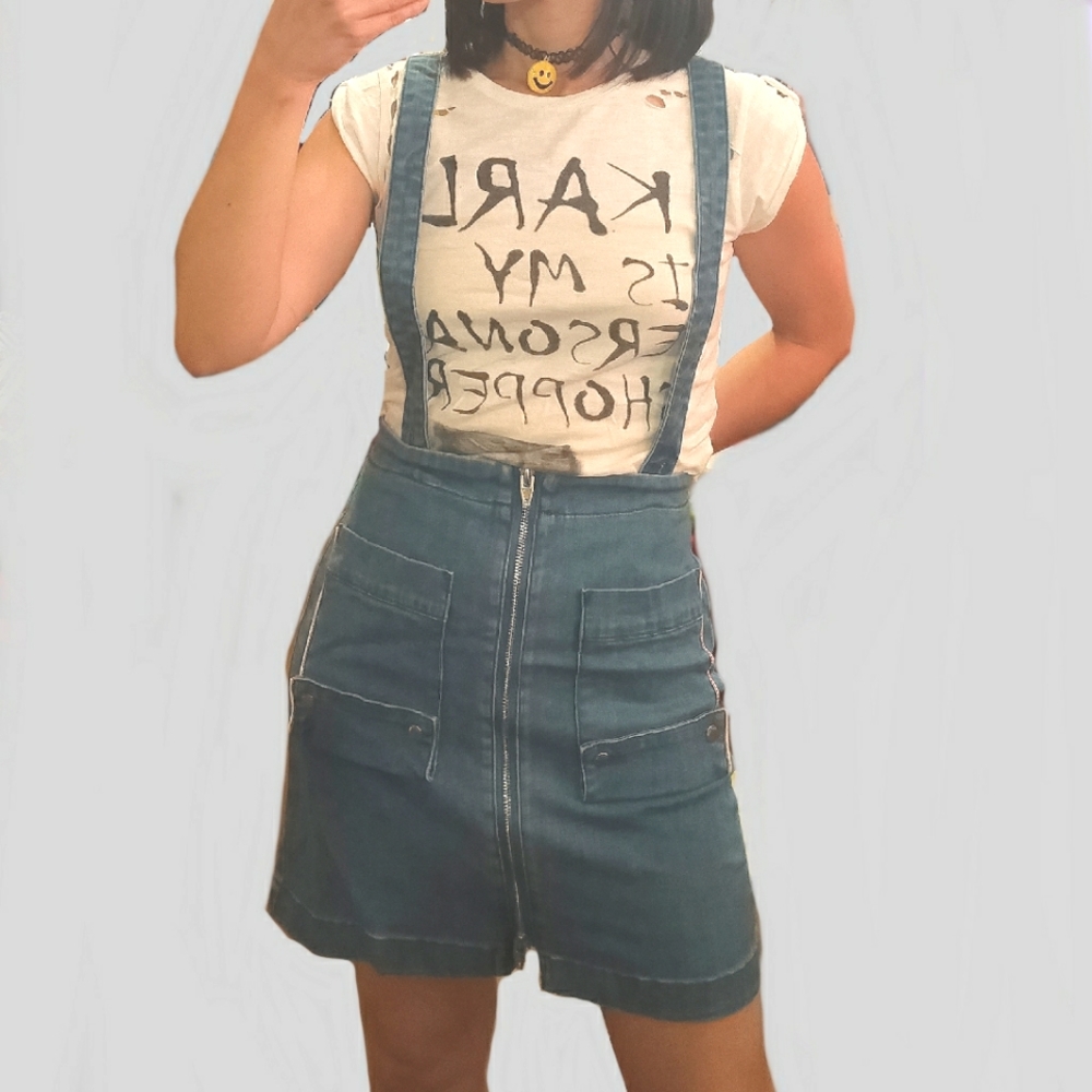 Korean Brand Jucy Judy Strap Denim Skirt XS
